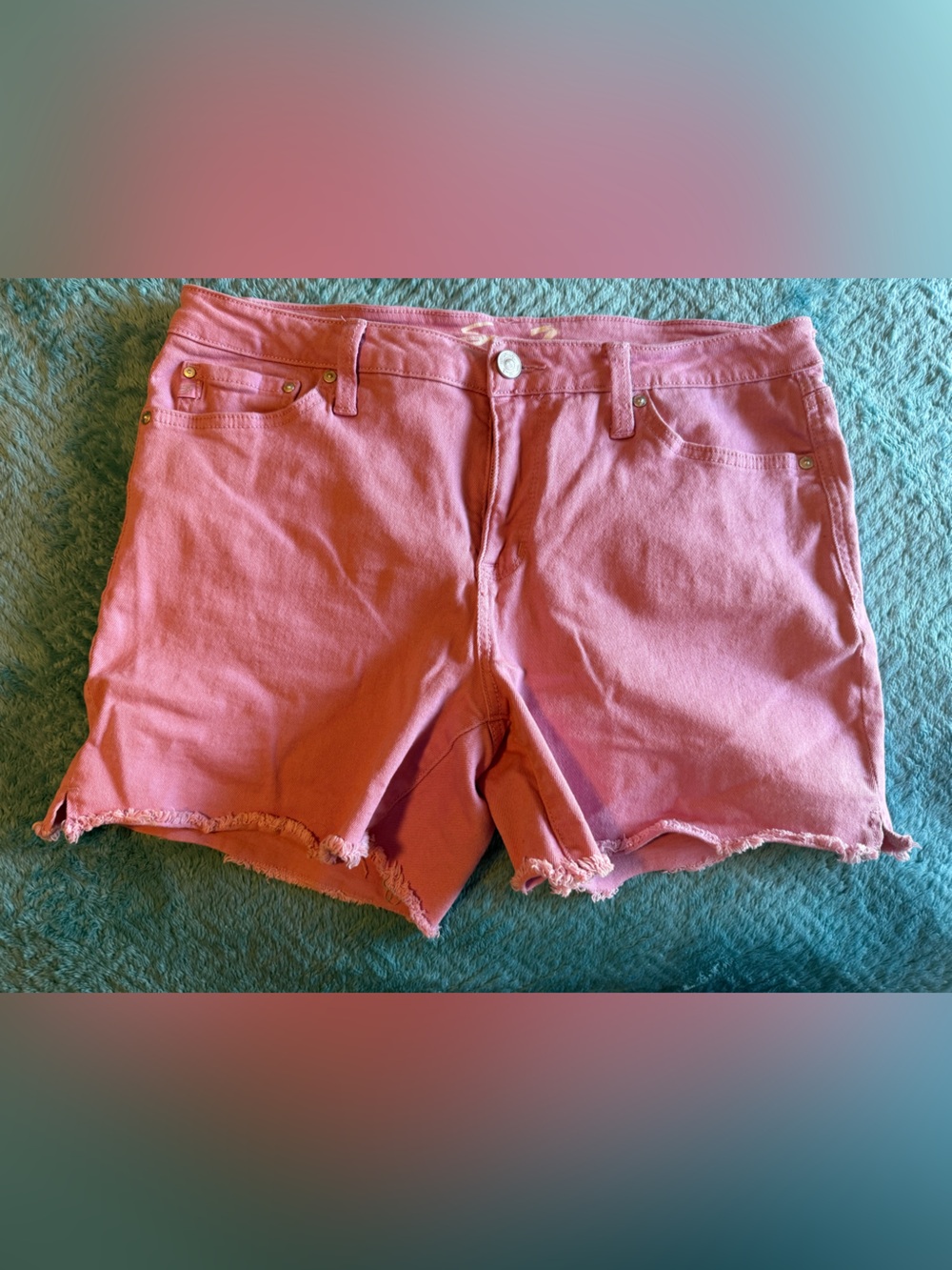 Seven7 Pink Denim Shorts